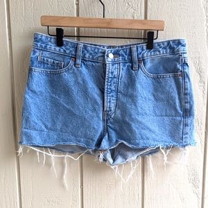Old Navy OG High Rise Jean Distressed Raw Hem Shorts 12